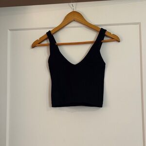 H&M Black Ribbed Crop Top